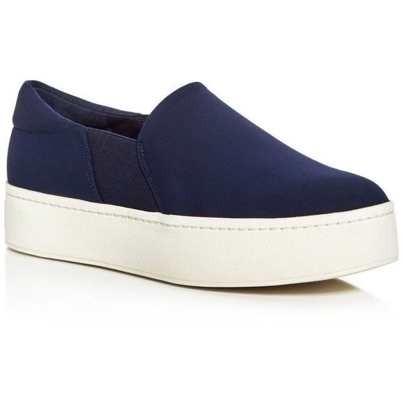 Vince Shoes - Vince Navy Slip-On Platform Sneaker | SZ US 6.5 / EU 36.5